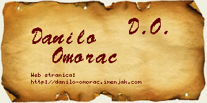 Danilo Omorac vizit kartica